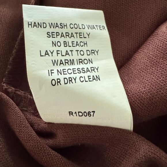 Chris McLaughlin Brown Chiffon Animal Print Asymmetrical Midi Dress Size M/L - Picture 11 of 11